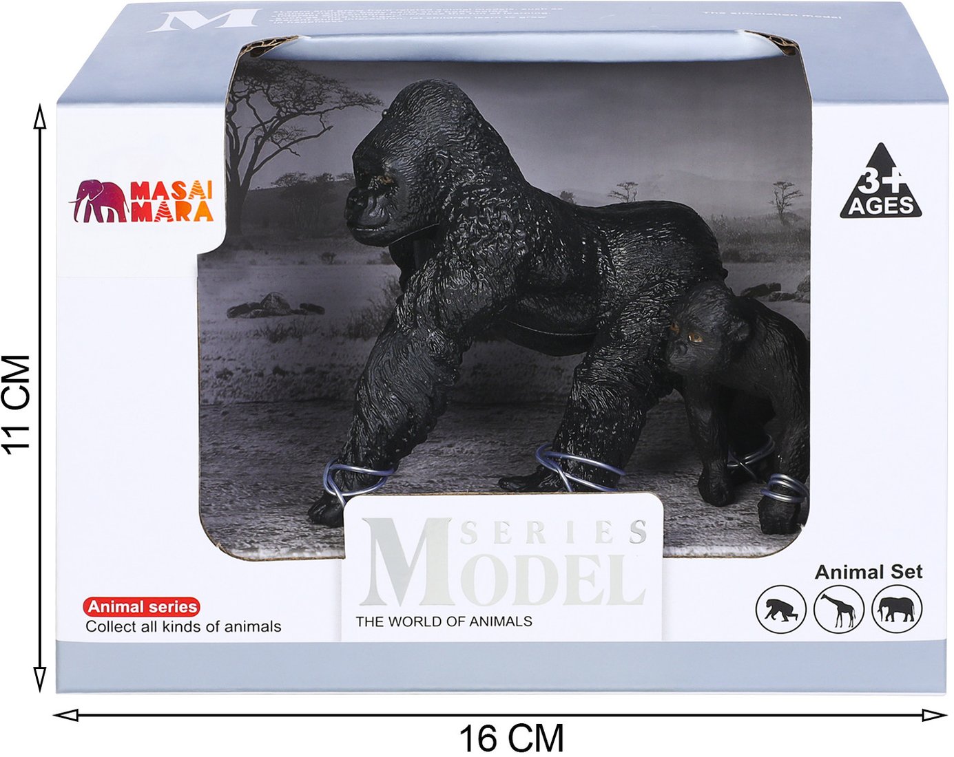 Набор фигурок Masai Mara Мир диких животных. Семья горилл MM211-117