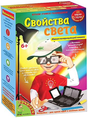 Набор для опытов Bondibon Науки с Буки Свойства света ВВ1137