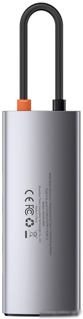 Док-станция Baseus Metal Gleam Series 6-in-1 Multifunctional USB Type C CAHUB-CW0G