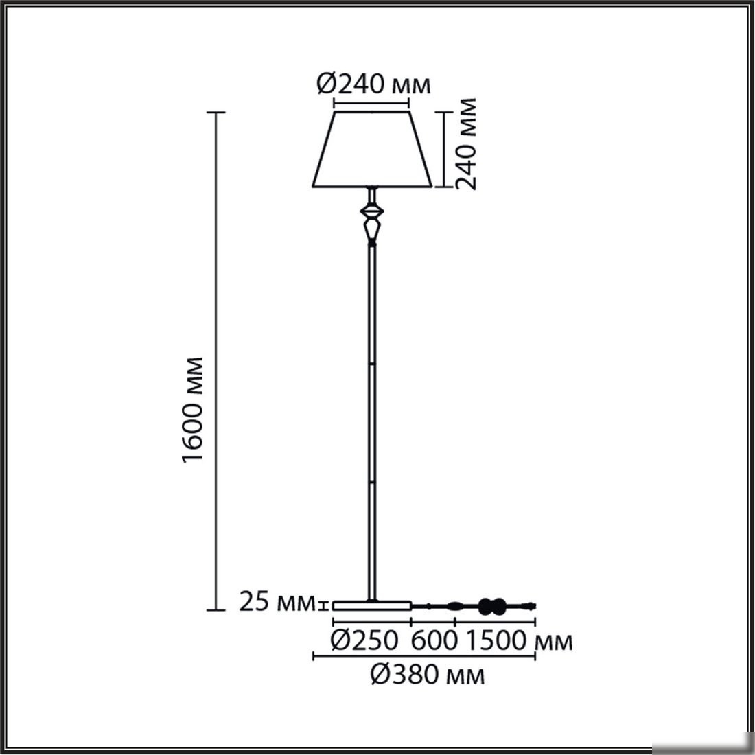 Торшер Lumion Vermont Classi 8275/1F