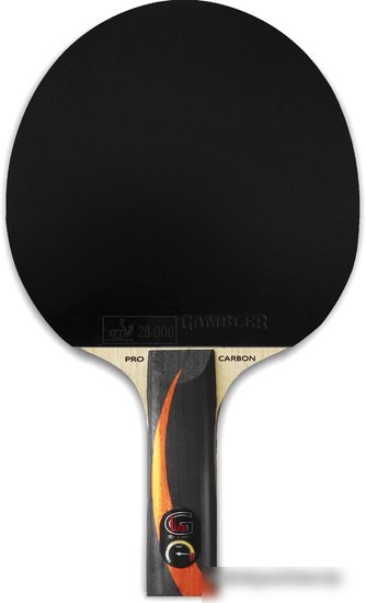 Ракетка для настольного тенниса Gambler X Fast Carbon X3d GRC-18 (прямая)