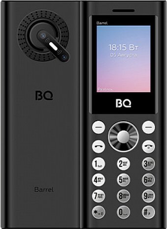 Кнопочный телефон BQ BQ-1858 Barrel (черный/серебристый)