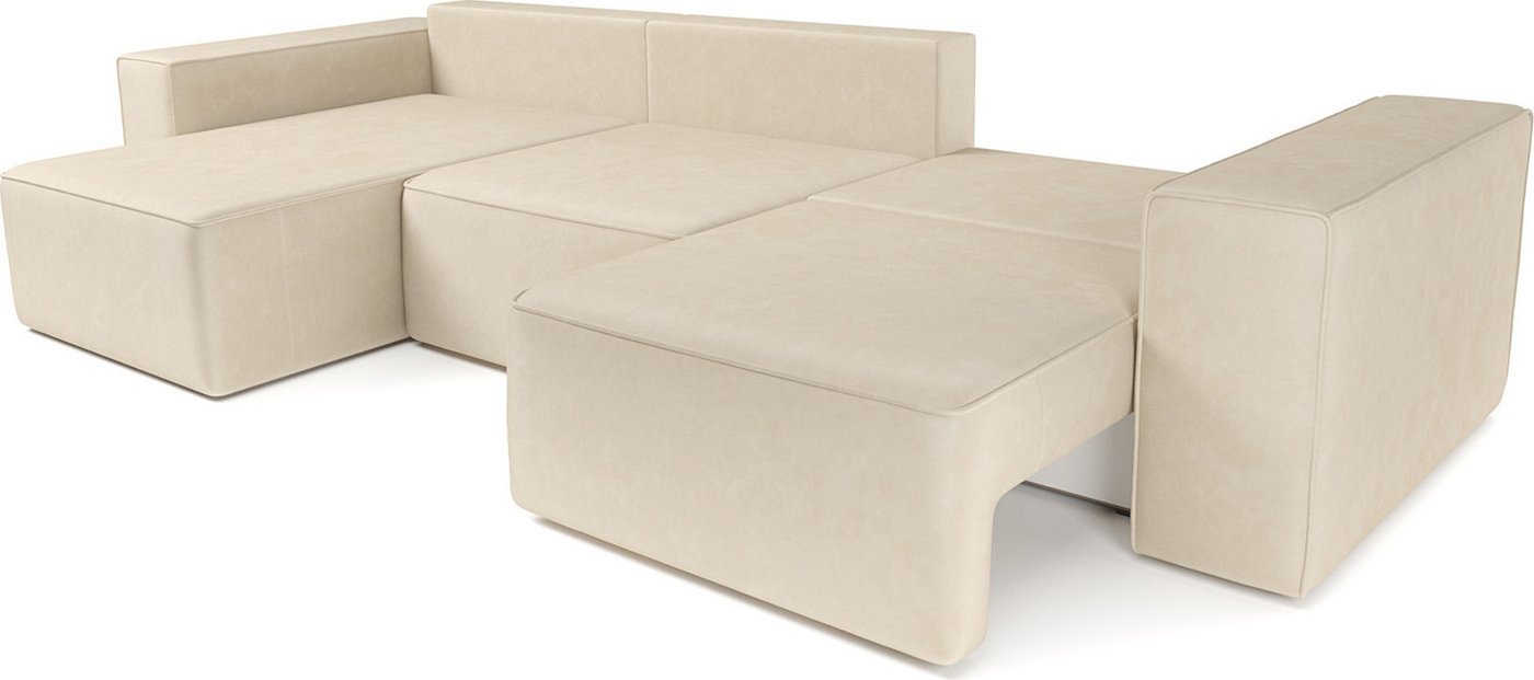 Угловой диван Мебель-АРС Фессалия левый угол (бархат бежевый Star Velvet 6 Light Beige)