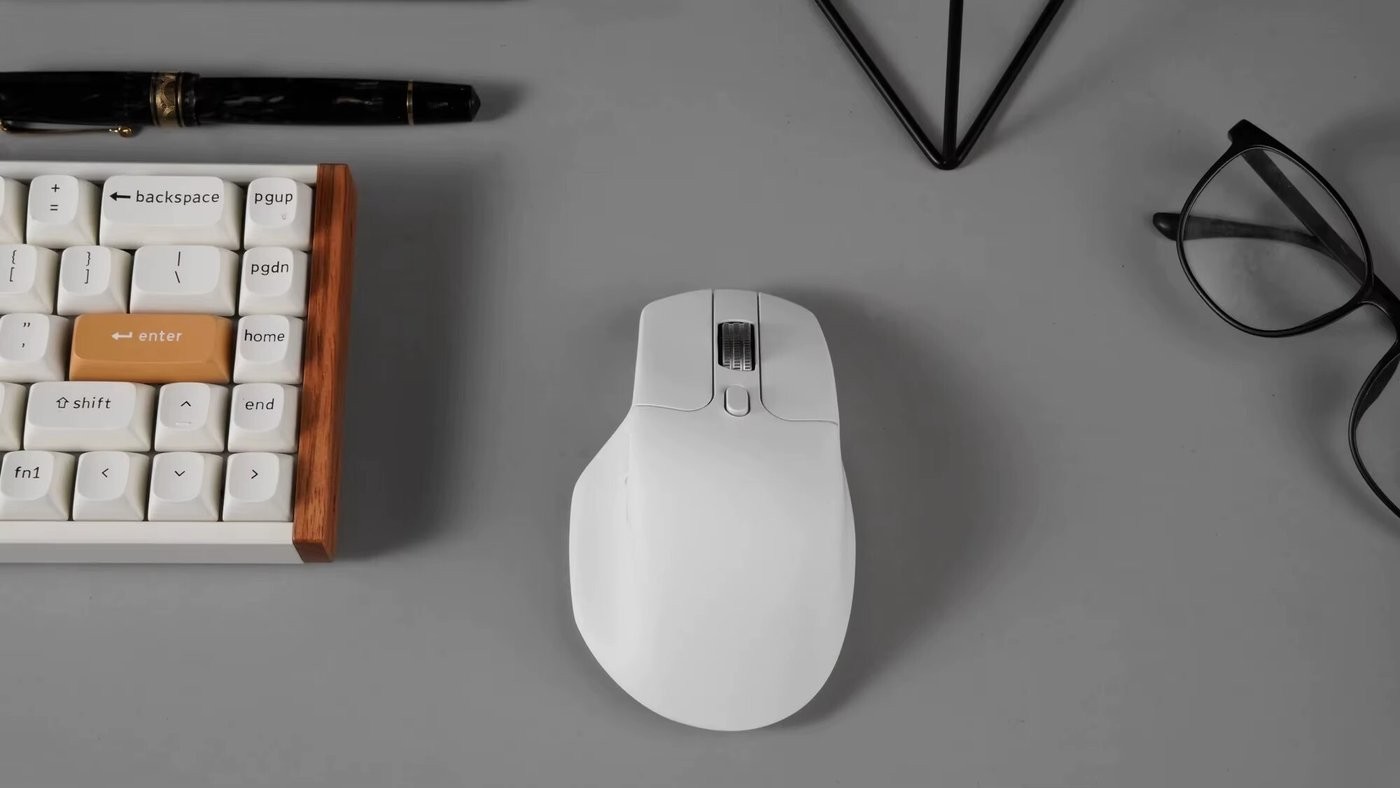 Мышь Keychron M6 Wireless 1K Pixart PAW3395 (белый)