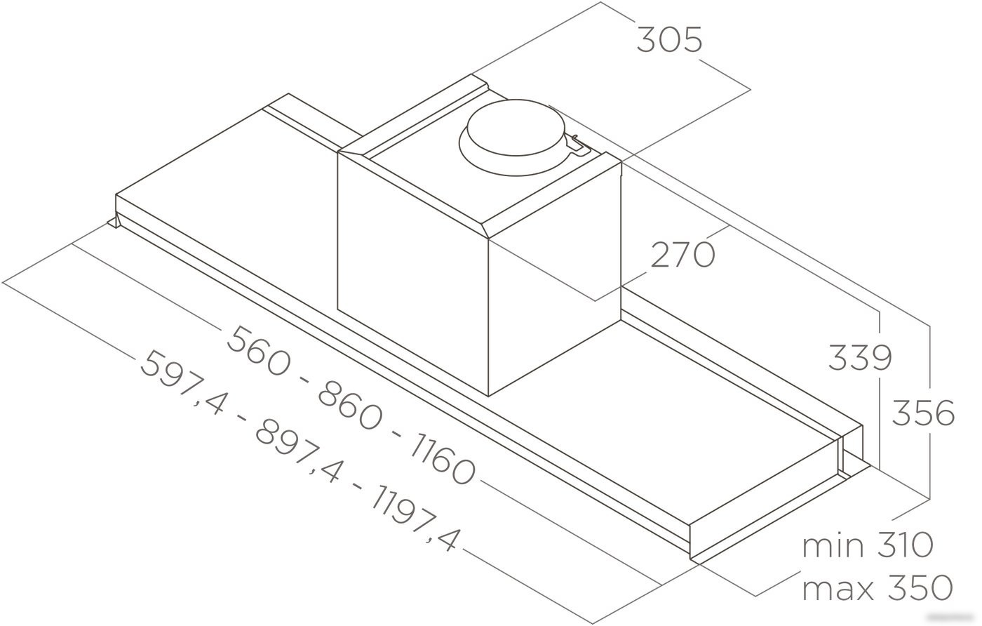 Кухонная вытяжка Elica Lever IX/A/86 PRF0160152