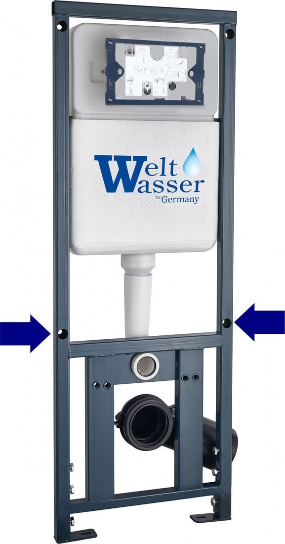 Унитаз подвесной Saniteco KW-9003W Rimles + WeltWasser Marberg 410 + Marberg 507 RD GL-WT