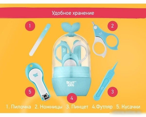 Набор для маникюра и педикюра Roxy Kids Листик RPS-003-B