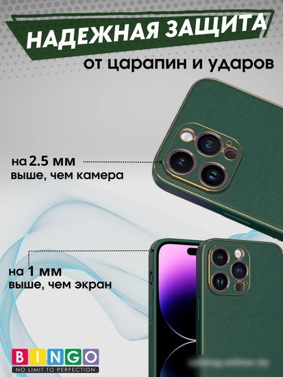 Чехол для телефона Bingo Gold Line для Apple iPhone 14 Pro (зеленый)