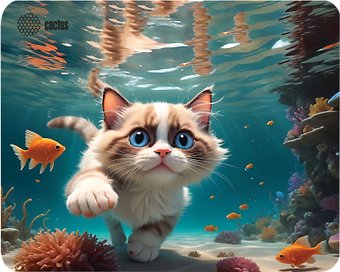 Коврик для мыши CACTUS Fish Cat CS-MPC-D15M