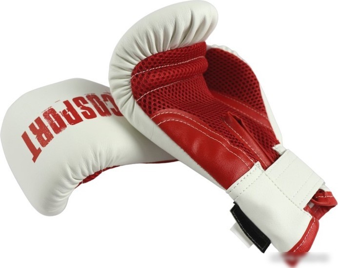 Тренировочные перчатки Rusco Sport 4 oz (белый/красный)