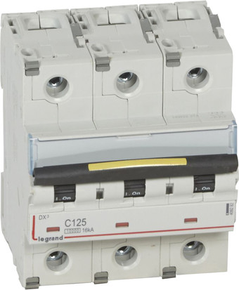 Выключатель автоматический Legrand DX3 3P C 125A 16kA 4.5M 409282