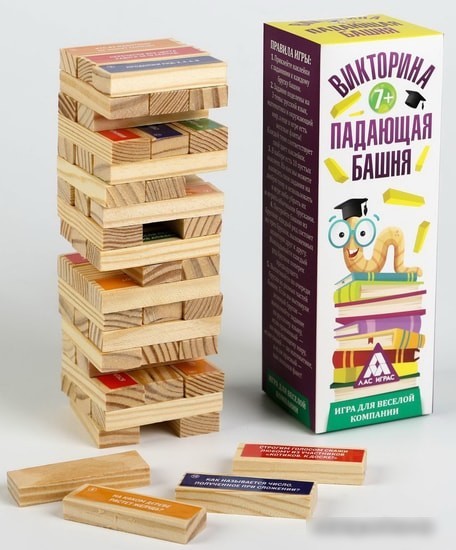 Настольная игра Лас Играс Падающая башня. Викторина 2985156