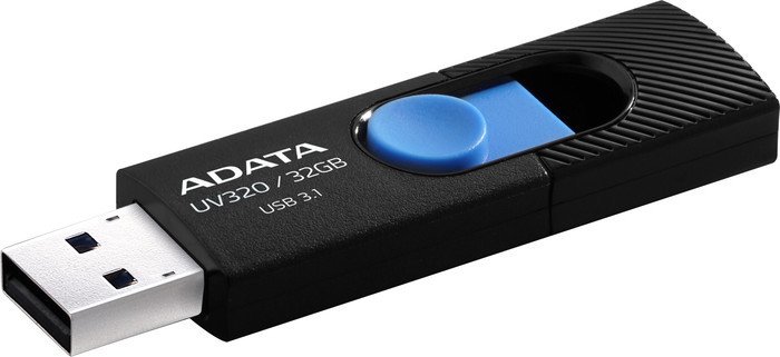 USB Flash ADATA UV320 32GB (черный/голубой)