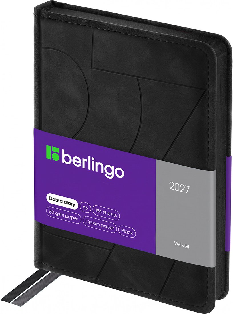 Ежедневник Berlingo Velvet 2027г DD7_43602 (184л, черный)