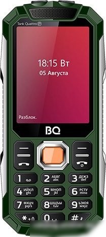 Кнопочный телефон BQ BQ-2817 Tank Quattro Power (зеленый)