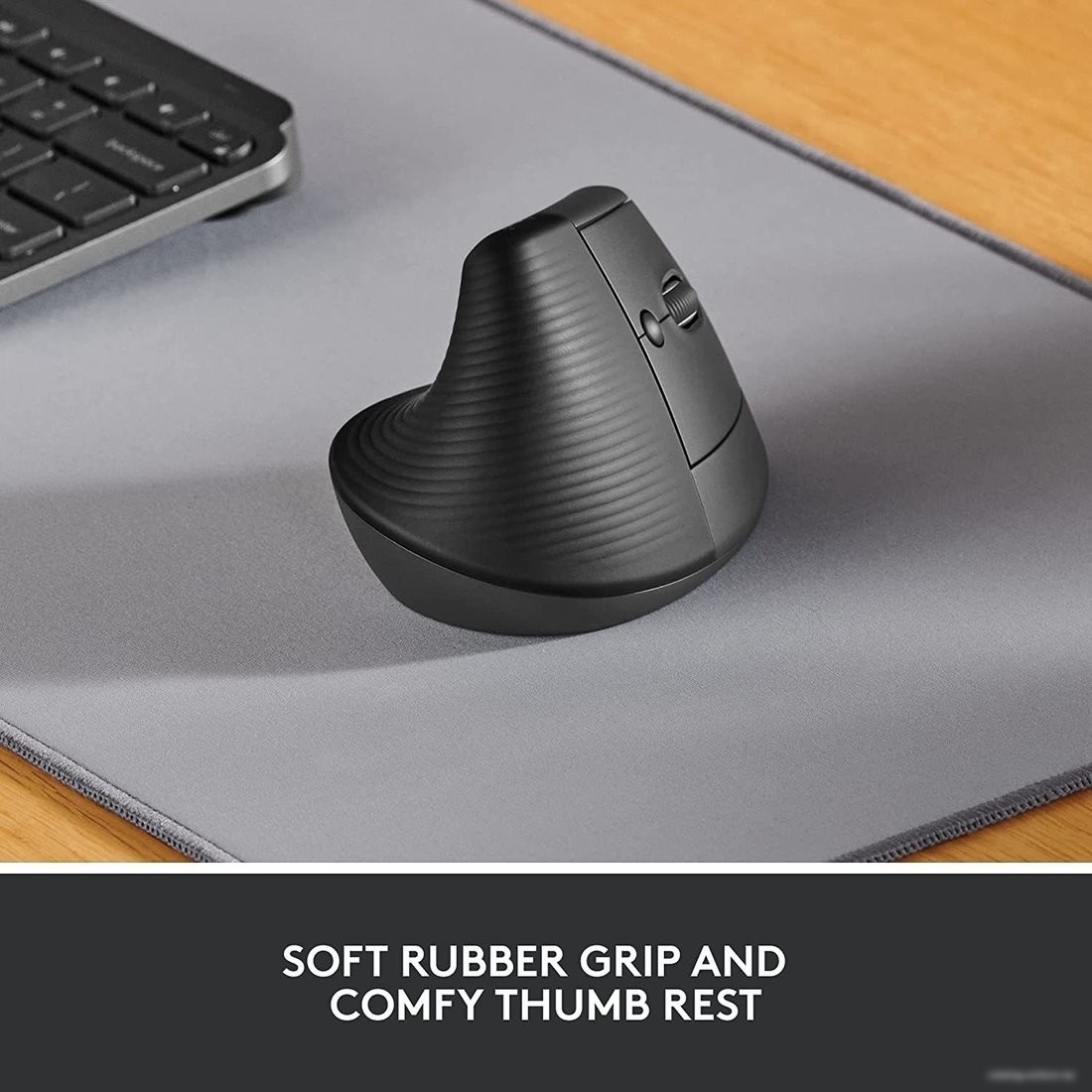 Вертикальная мышь Logitech Lift (графит)