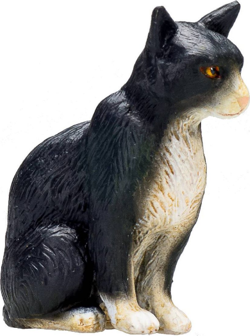 Фигурка Konik Кошка AMF1093 (черный/белый)