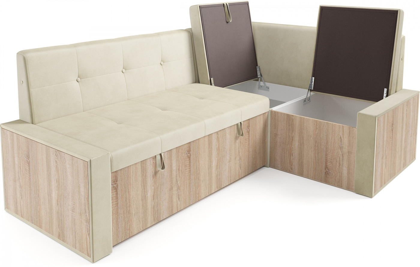 Угловой диван Мебель-АРС Таллин 191x83x121 (бархат бежевый Star Velvet 6 Light Beige)