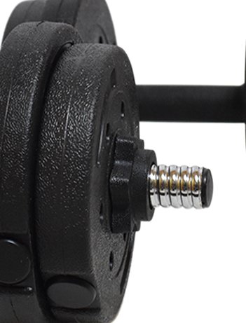 Гантели с грифом для штанги TREX Sport композитные с соединительным грифом 2x5 кг