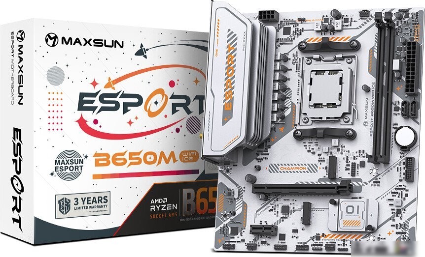 Материнская плата Maxsun eSport B650M WiFi6 Ice