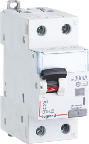 Дифференциальный автомат Legrand DX3 1P+N C 10A 30мА 6kA 2M 411000