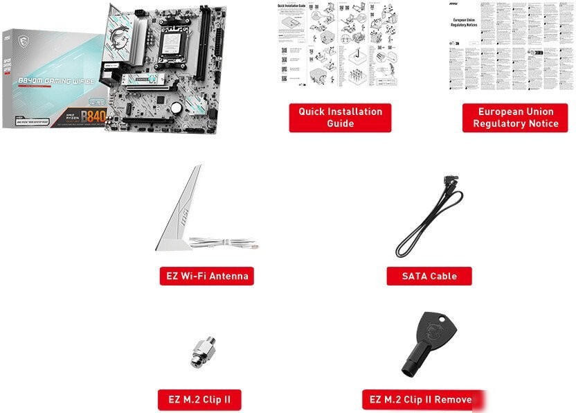 Материнская плата MSI B840M Gaming WiFi6E