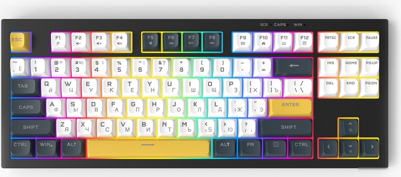 Клавиатура Ritmix RKB-587BL (черный/белый)