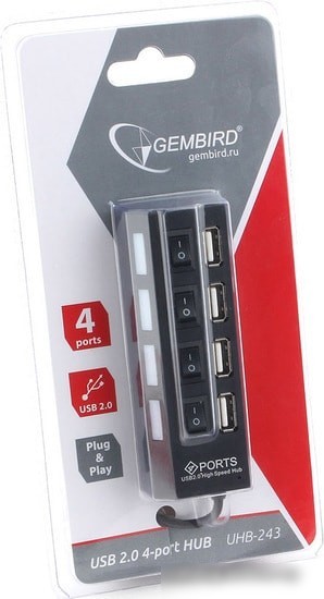 USB-хаб Gembird UHB-243-AD