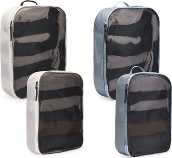Органайзер Thule Packing Cube 2*M+2*L с сеткой 3205580 TPCS205POND/W (белый/голубой)