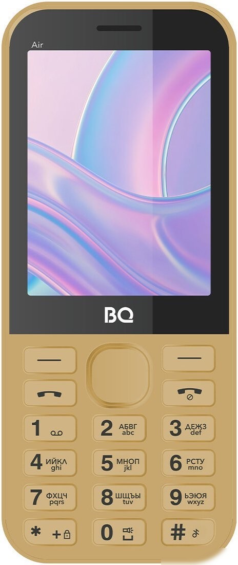 Кнопочный телефон BQ 2843 Air (золотистый)