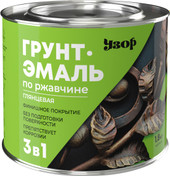 Грунт-эмаль Сайвер Узор по ржавчине 3в1 1.8 кг (глянцевый красный)