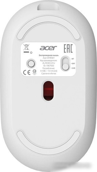 Мышь Acer OMR301 (белый)