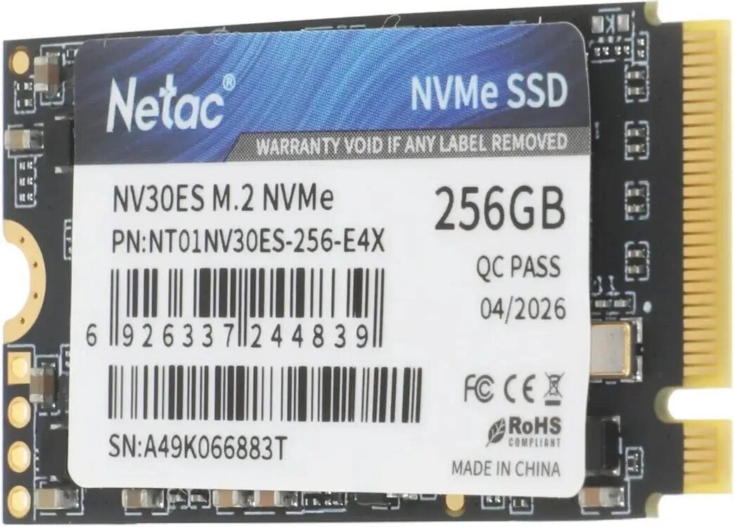 SSD Netac NV30ES 256GB NT01NV30ES-256-E4X