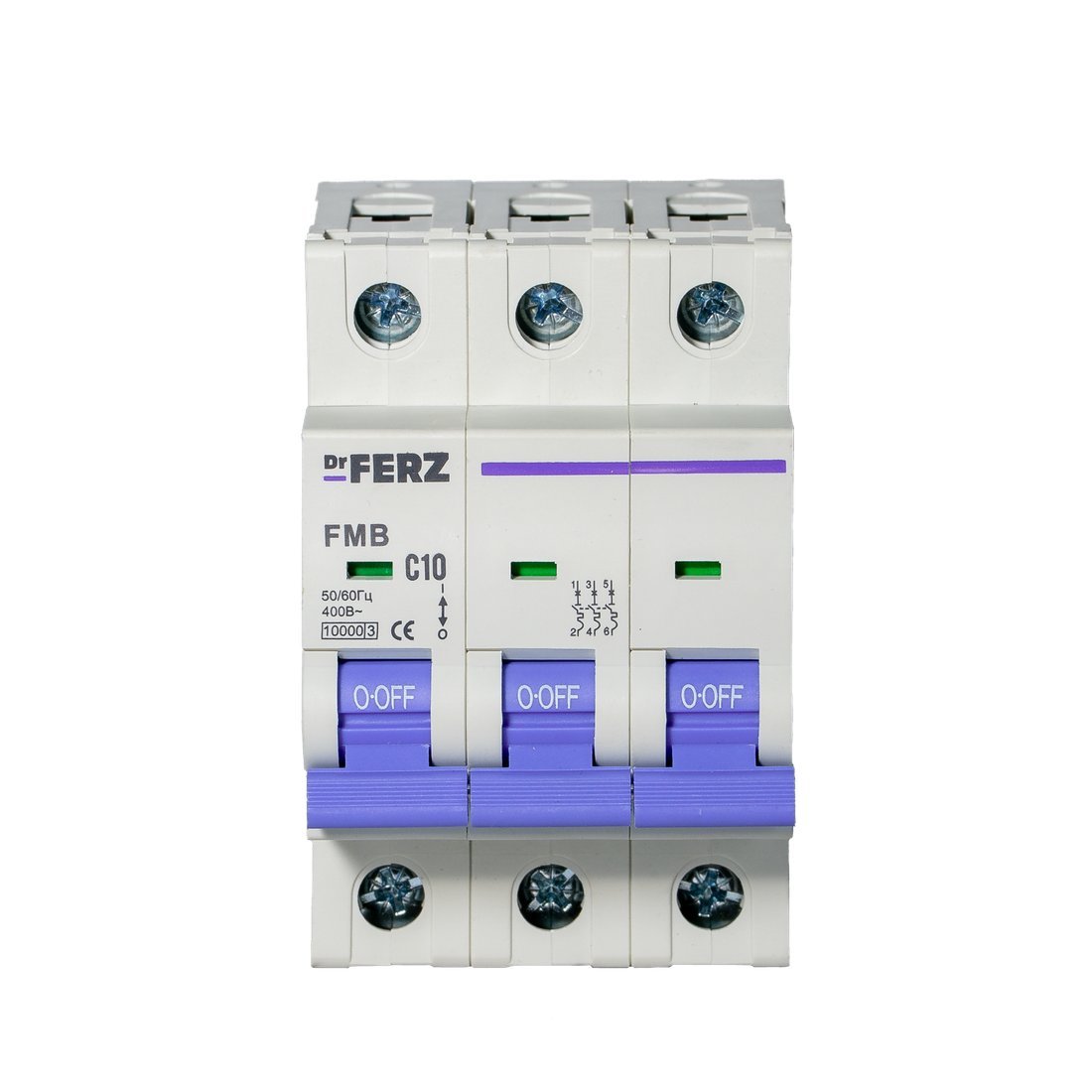Выключатель автоматический Dr.Ferz FMB-C 10kA 3P 10 C 21100136FERZ