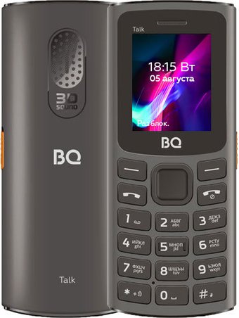 Кнопочный телефон BQ BQ-1862 Talk (серый)