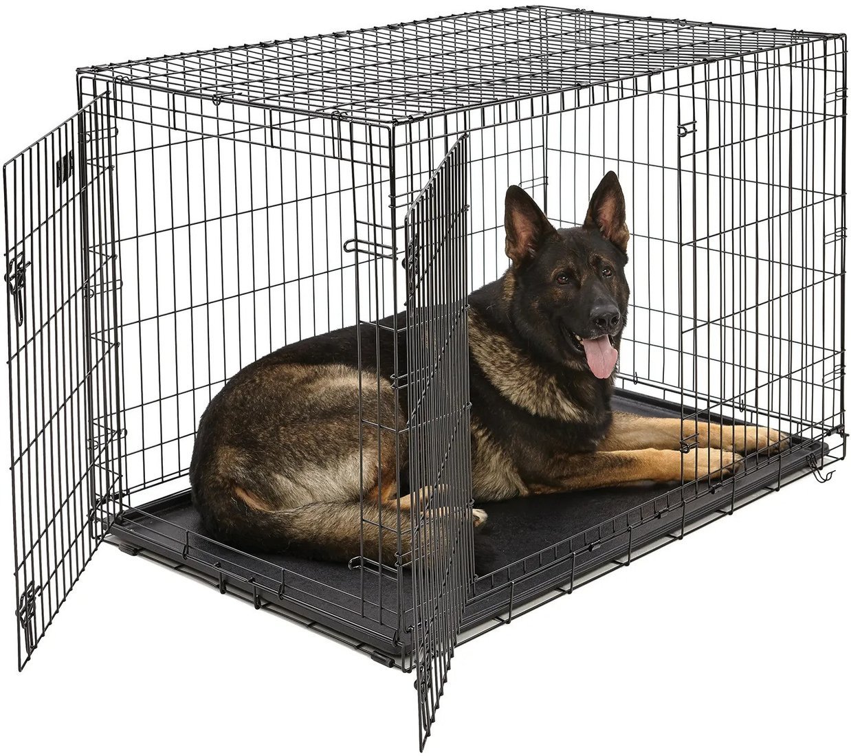 Клетка Midwest iCrate для собак 2 двери 1548DD (122x76x84см, черный)