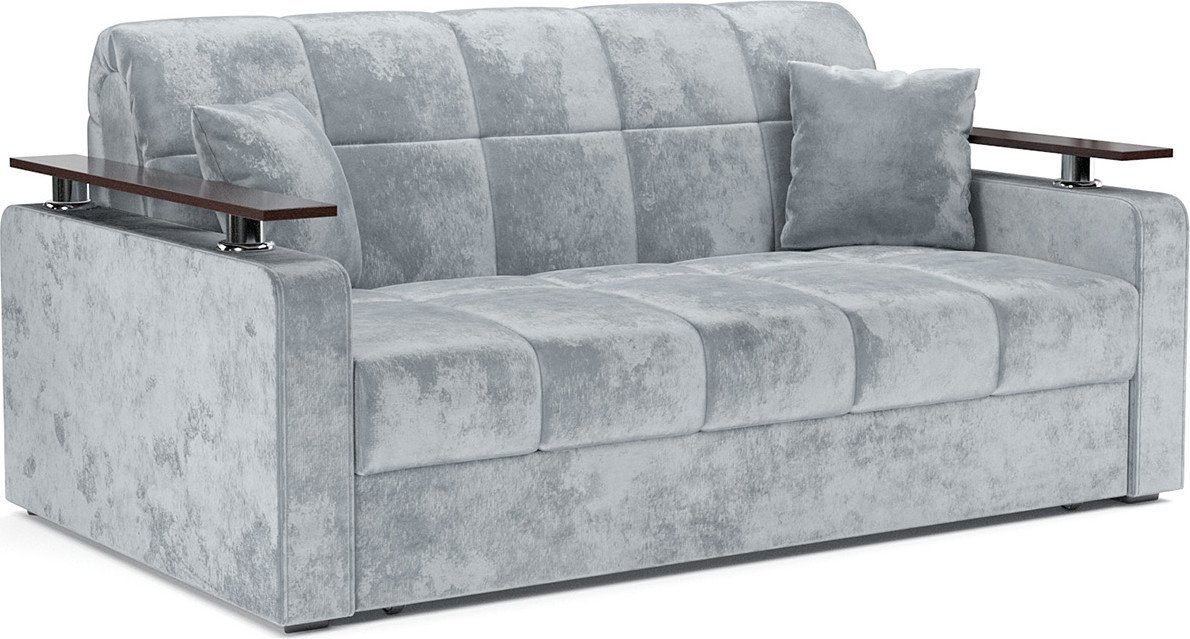Диван Мебель-АРС Аккордеон Бакли ППУ 120x200 (велюр серый Plush OWV-11)