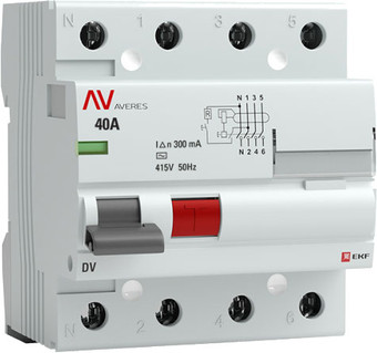 Устройство защитного отключения EKF Averes rccb-4-40-300-ac-av