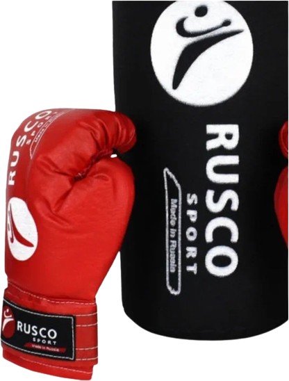 Набор для бокса детский Rusco Sport 4oz (черный/красный)