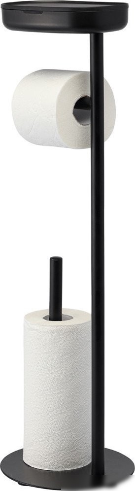 Держатель для туалетной бумаги и ершика Bergenson Bjorn Slim BB0000944 (черный)