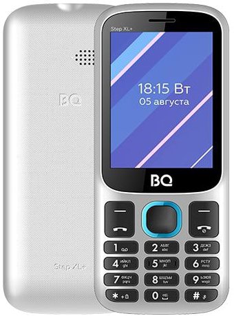 Кнопочный телефон BQ BQ-2820 Step XL+ (белый/синий)