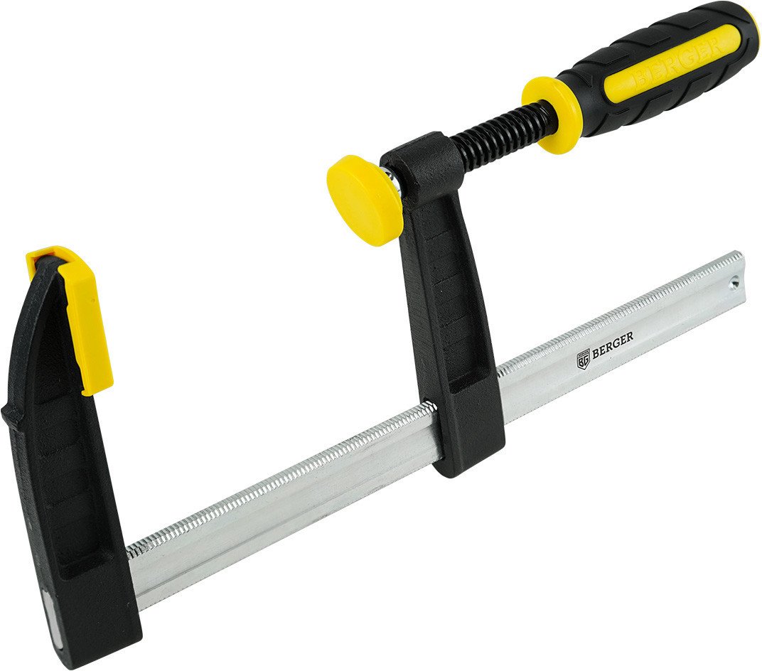 Струбцина Berger F-образная 80x300мм, зажим до 270кг BG1936
