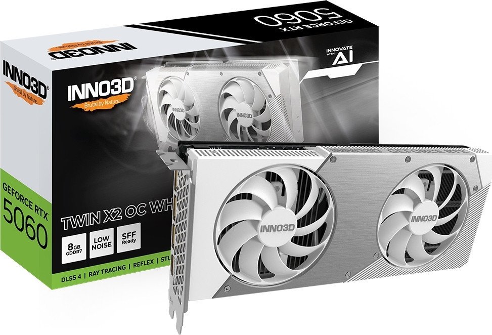 Видеокарта Inno3D GeForce RTX 5060 Twin X2 OC White N50602-08D7X-169570W