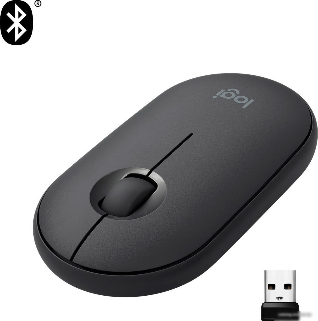 Мышь Logitech M350 Pebble (графит)