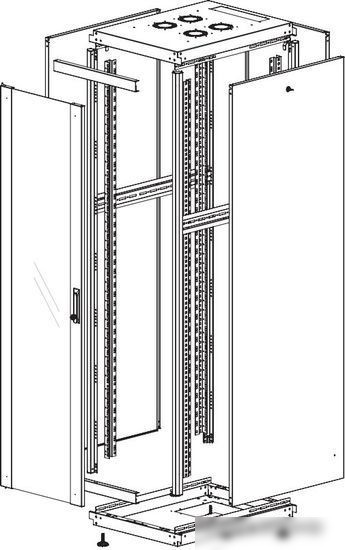 Шкаф телекоммуникационный Lande DYNAmic Basic LN-DB26U6080-BL-F 19" 26U
