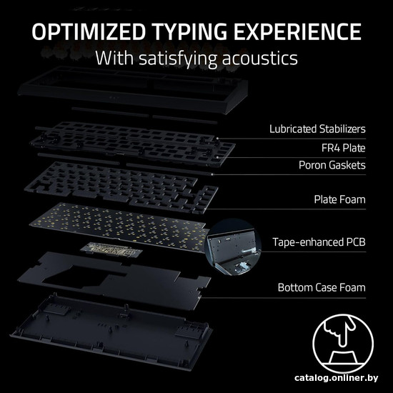 Клавиатура Razer BlackWidow V4 75% (черный, нет кириллицы)