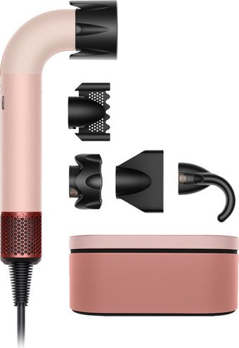 Фен Dyson HD17 Supersonic r Straight+Wavy (с переходником на евровилку, розовый канзан)