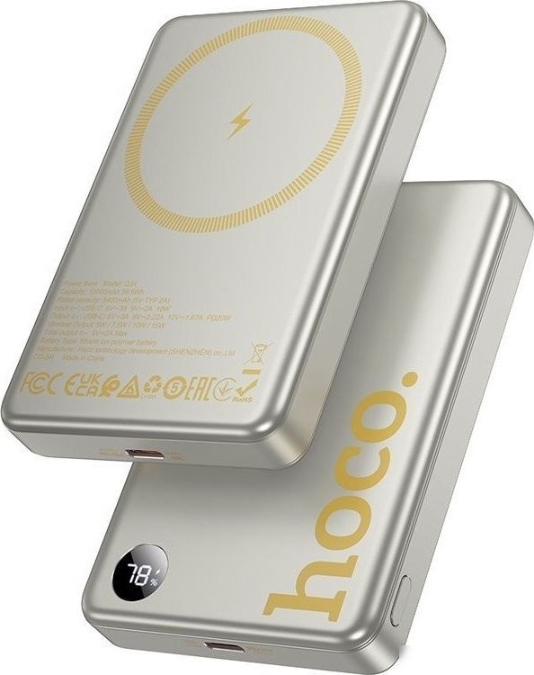 Внешний аккумулятор Hoco Q34 10000mAh (титановое золото)