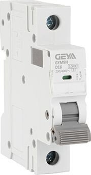 Выключатель автоматический GEYA GYM9H-1P-16D 1P 16A D 10kA 1M GYM9H1P16D