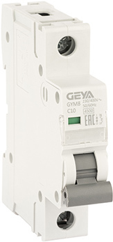 Выключатель автоматический GEYA GYM8 1P 10А C 4.5кА GYM81P10C